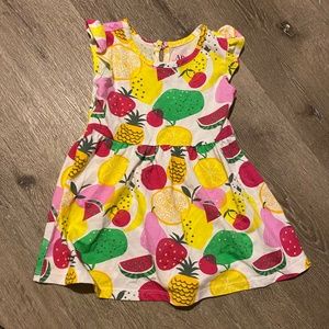 Flutter Sleeve Dress with fruit design 🍉 🍎